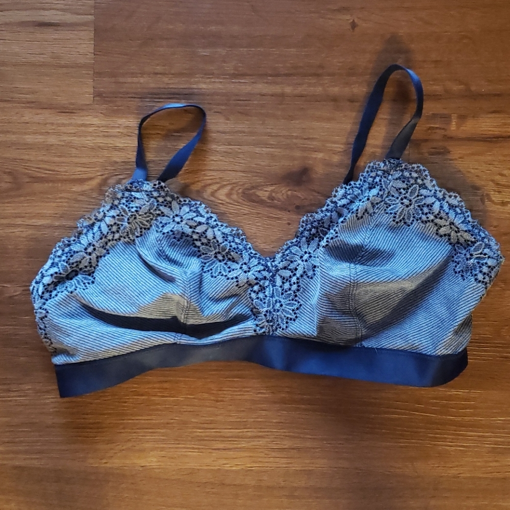 Aerie Navy and Light blue Brallette